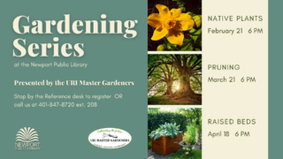 Ad for the master gardener series coming up on 2/21, 3/21 and 4/18. Call to register 847-8720 ext. 208.