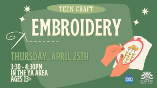 Embroidery class for teens