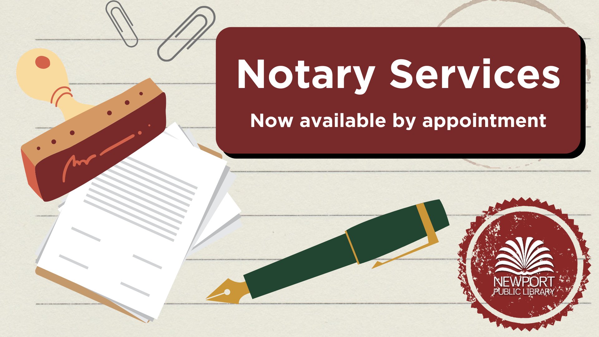Notary Services Now Available