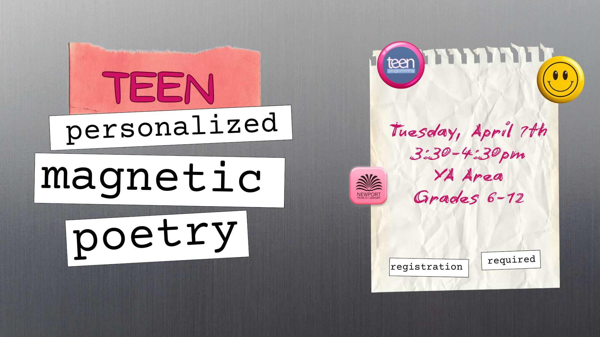 personalized magnetic poetry flyer